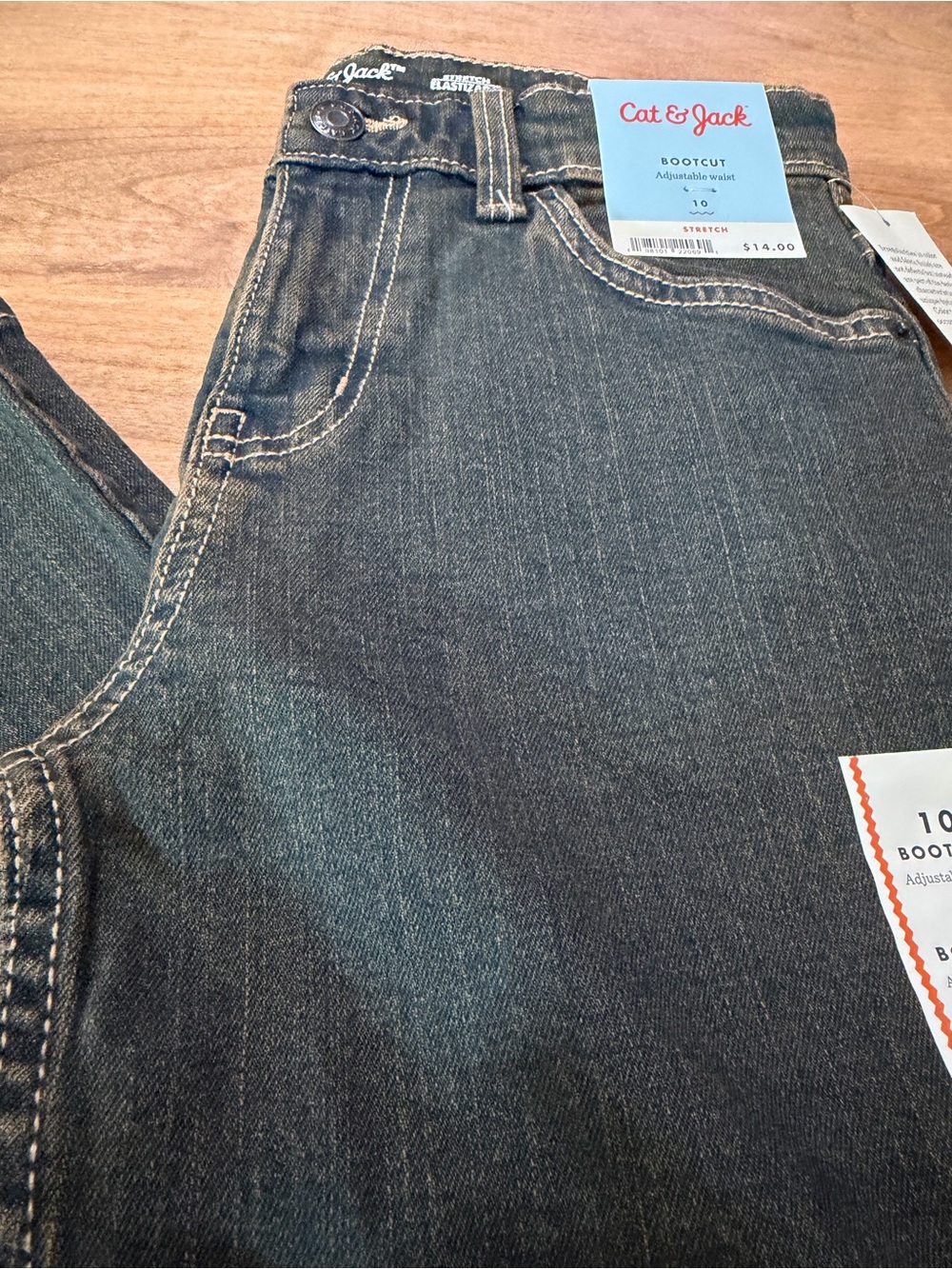 Cat & Jack Boy’s Dark Wash Bootcut Jeans - Picture 3 of 3